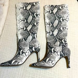 Snake print boots!